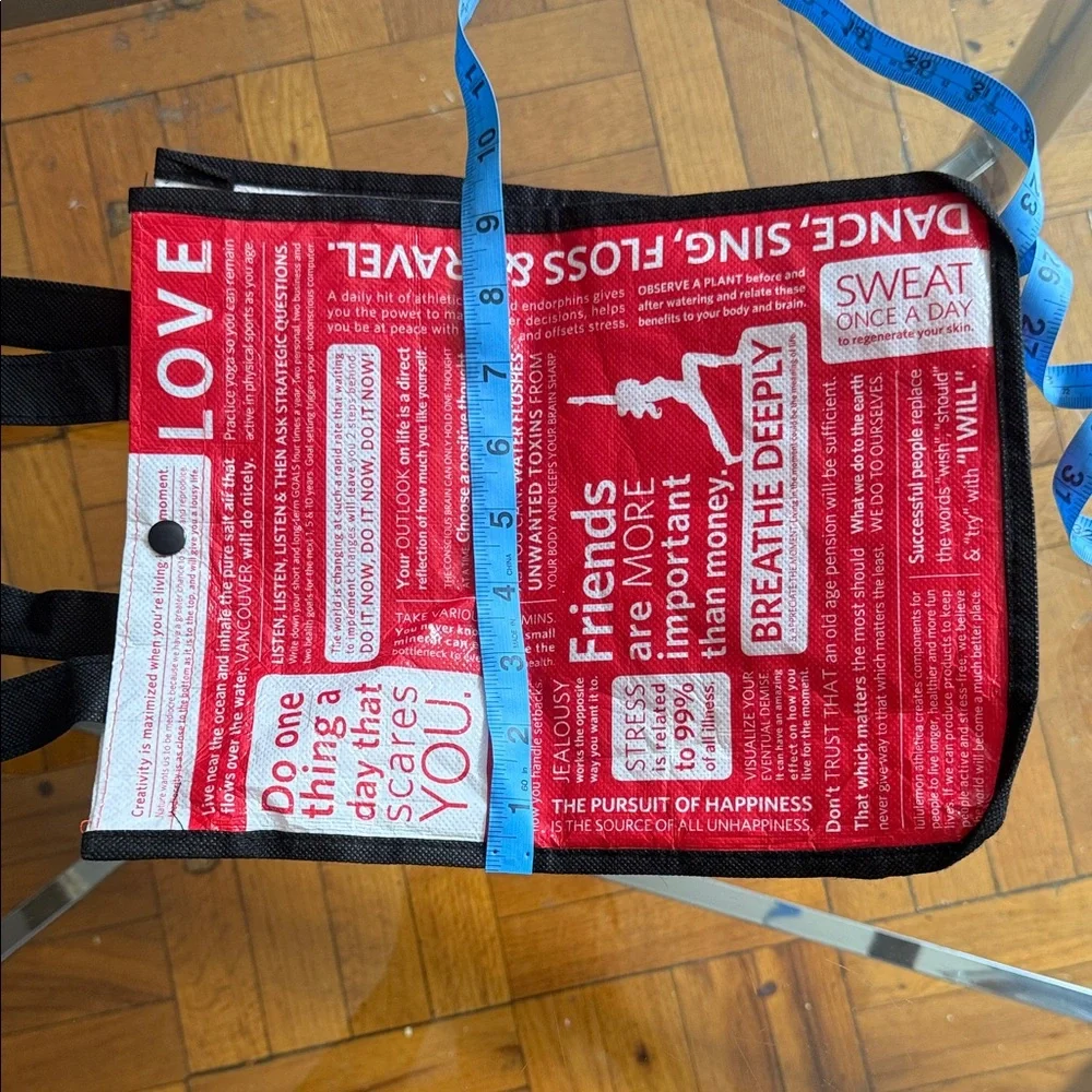lululemon athletica Red and Black Tote Bag